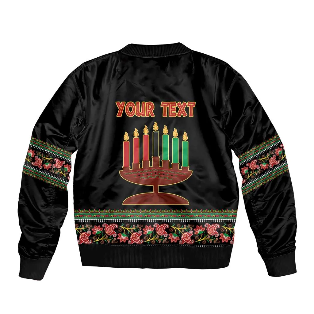 Personalized Afro-American Kwanzaa Bomber Jacket Dashiki Mix Paisley Pattern LT14