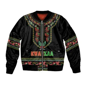 Personalized Afro-American Kwanzaa Bomber Jacket Dashiki Mix Paisley Pattern LT14
