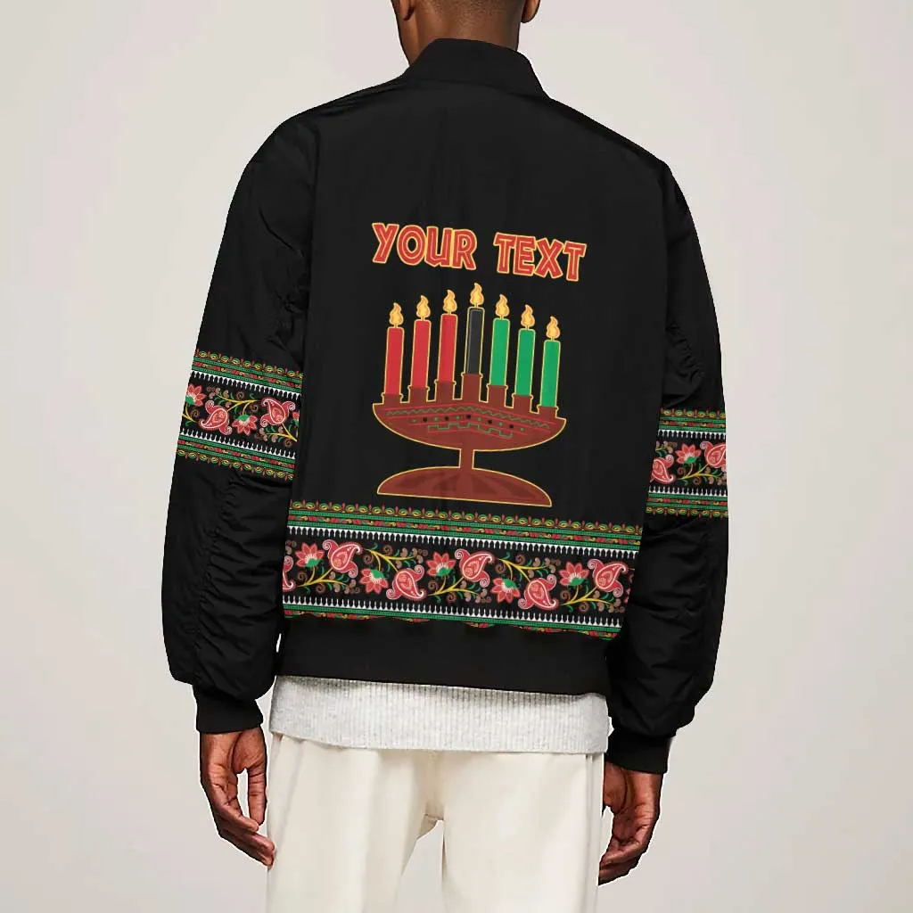 Personalized Afro-American Kwanzaa Bomber Jacket Dashiki Mix Paisley Pattern LT14