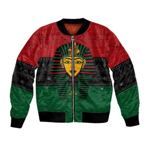 Personalized Ancient Egypt Bomber Jacket - Pharaoh in Pan-African Colors DT02