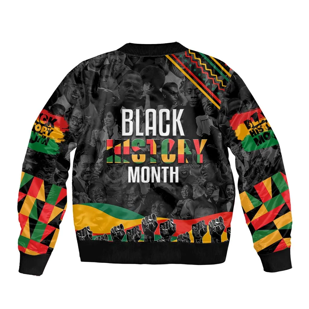 Personalized Black History Month Bomber Jacket with African American Heroes DT02