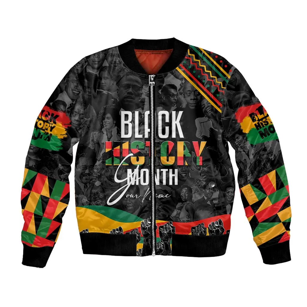 Personalized Black History Month Bomber Jacket with African American Heroes DT02