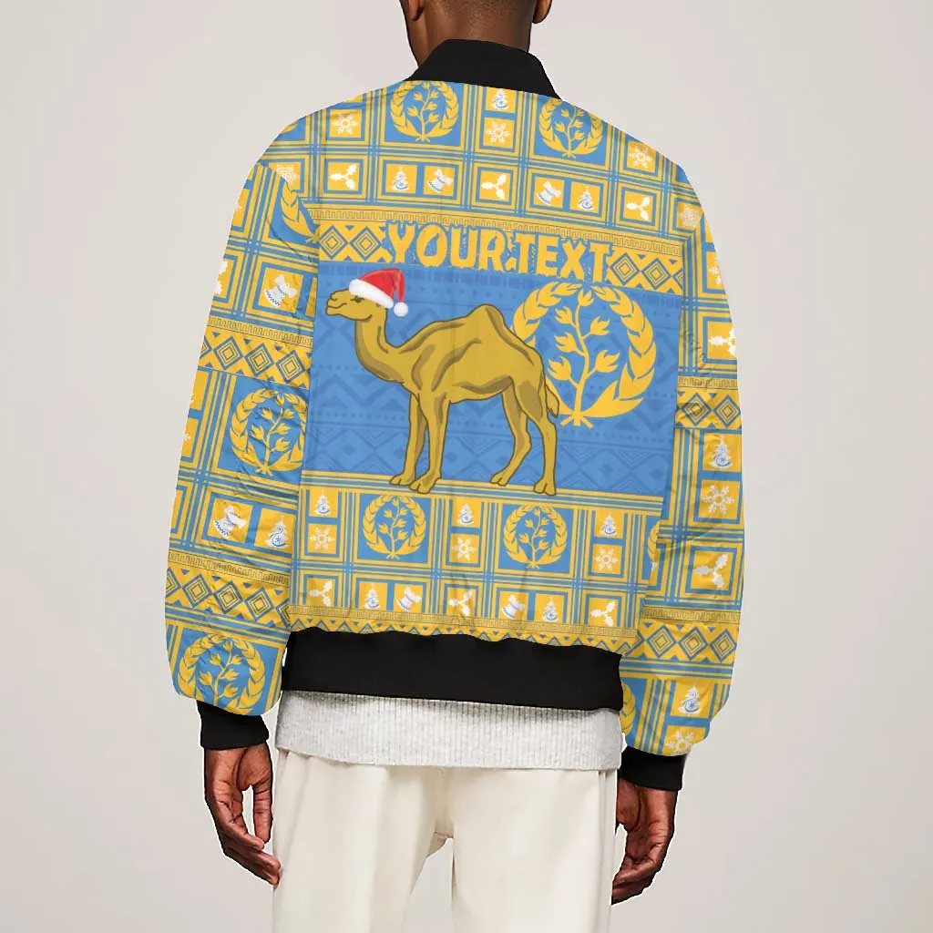 Personalized Eritrea Emblem Bomber Jacket Ruhus Beal Lidet - Kente Pattern LT18