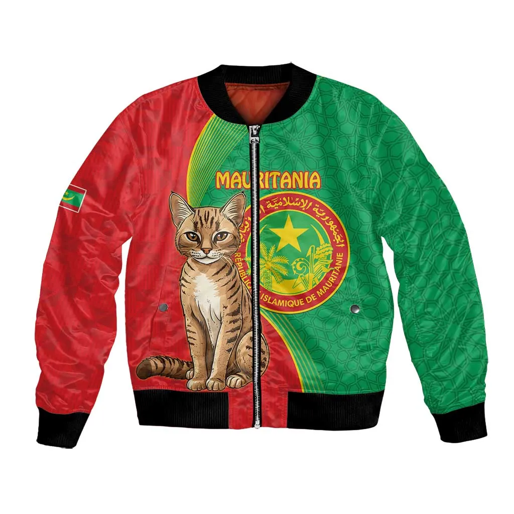 Personalized Mauritania Bomber Jacket Felis Lybica - Islamic Mix African Pattern LT15
