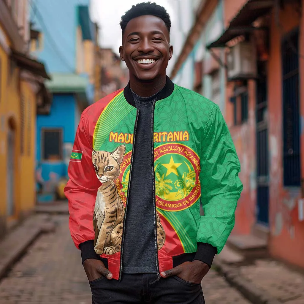 Personalized Mauritania Bomber Jacket Felis Lybica - Islamic Mix African Pattern LT15