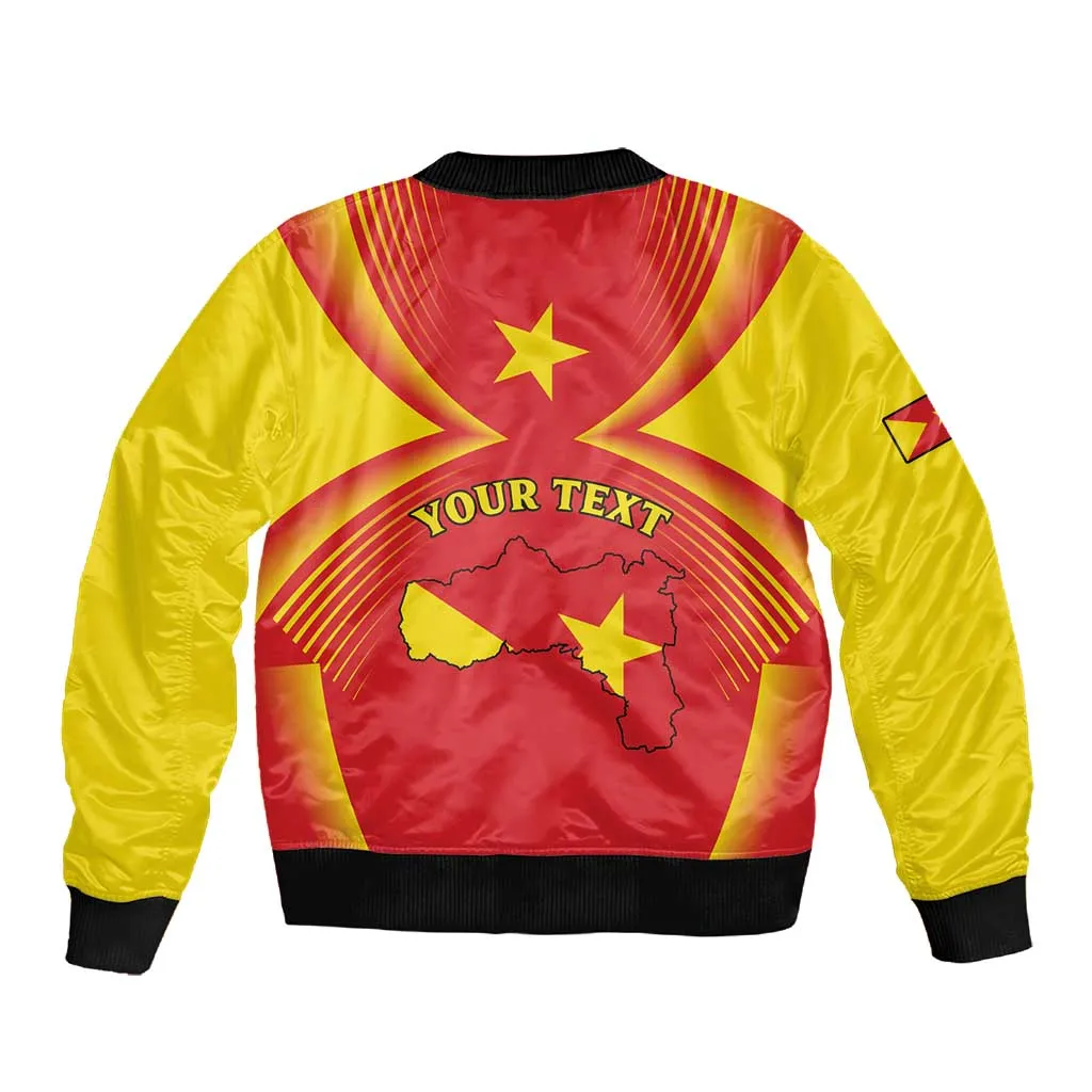 Personalized Tigray Region Sleeve Zip Bomber Jacket Coat Of Arms With Tigray Map LT15