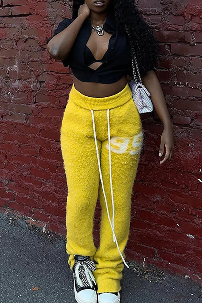 PI0173 Knitted Straight Long Pants