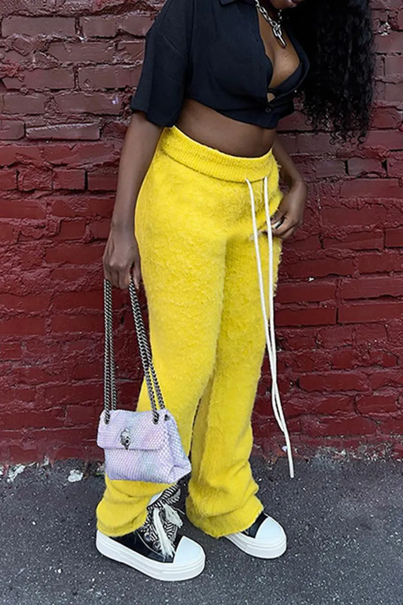 PI0173 Knitted Straight Long Pants