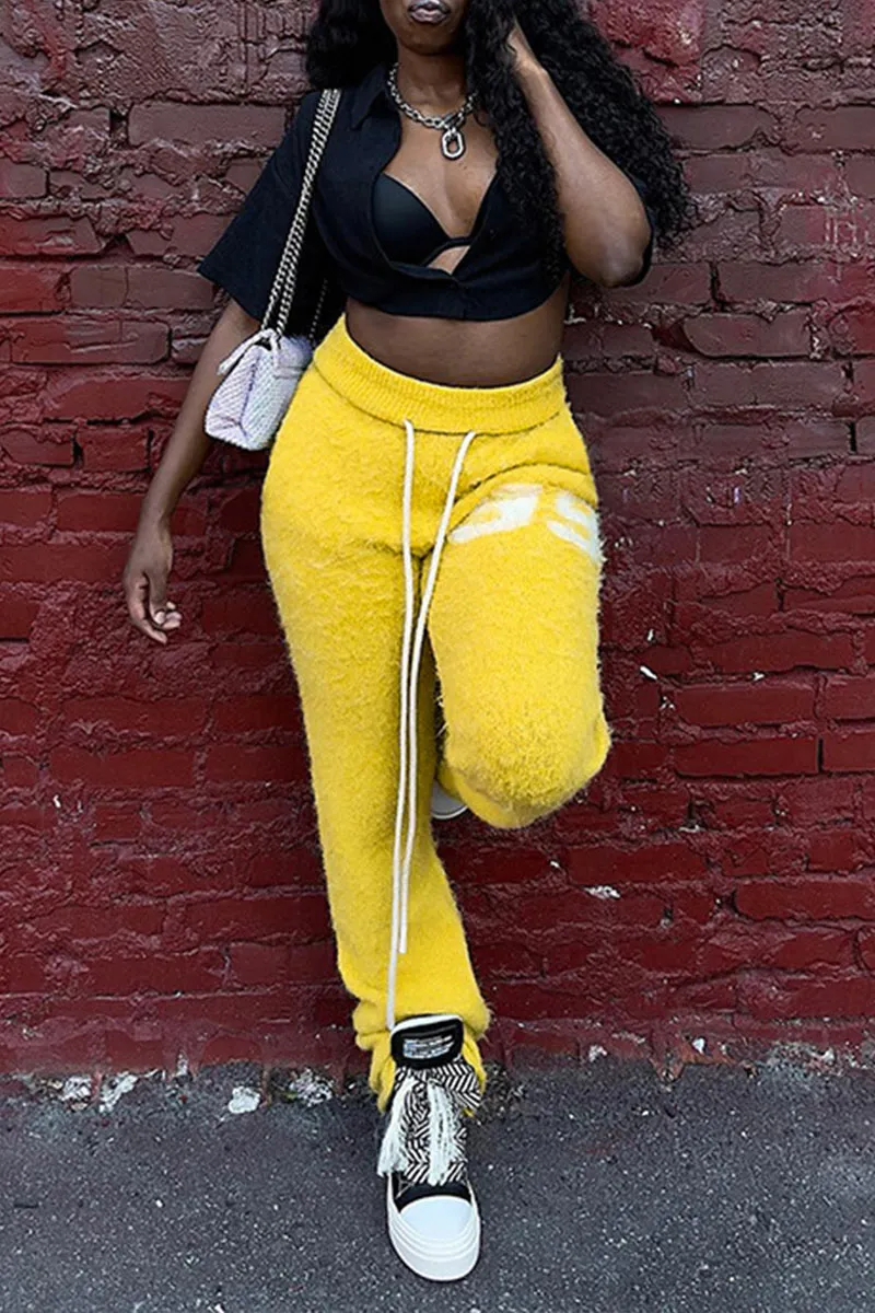 PI0173 Knitted Straight Long Pants