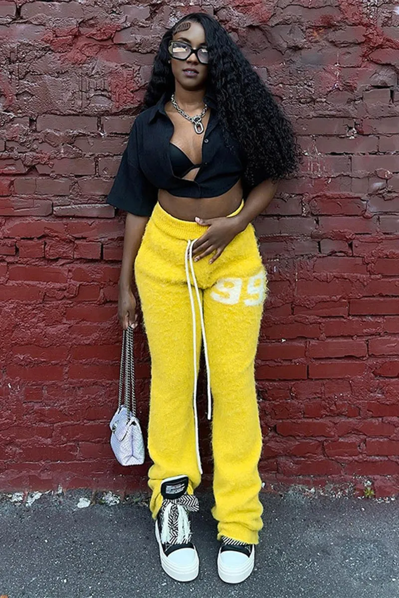 PI0173 Knitted Straight Long Pants