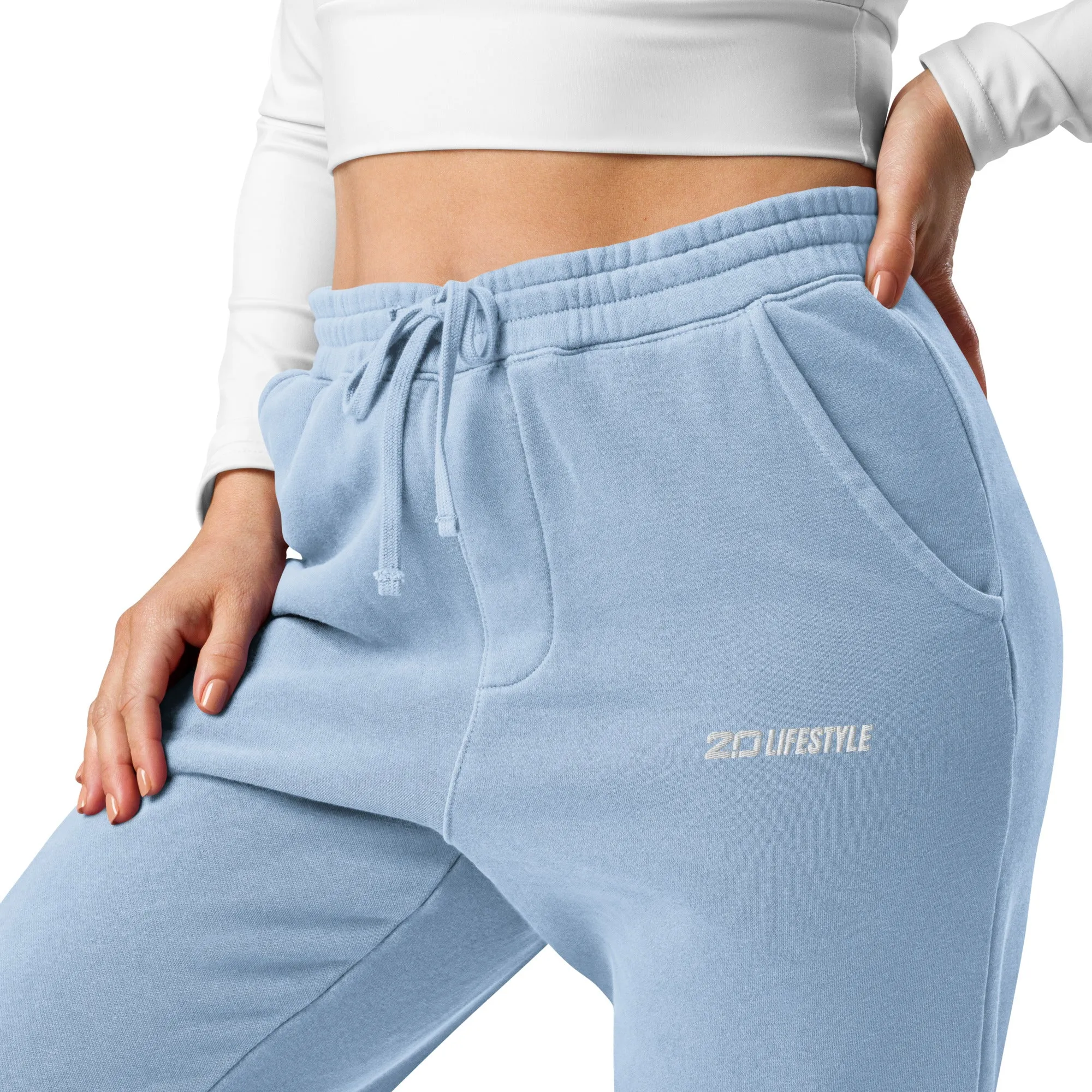 Pigment-dyed sweatpants (Light Blue)