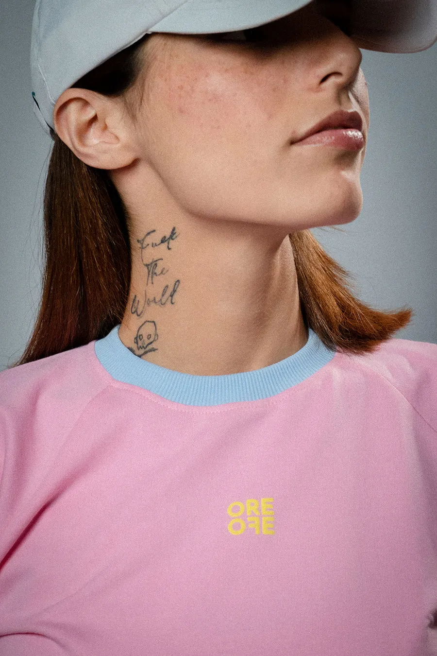 Pink basic crop top