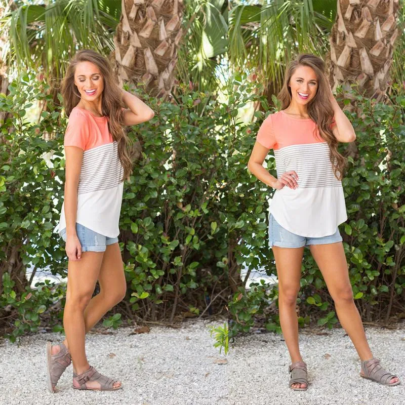 Pink Chill Striped T-Shirt