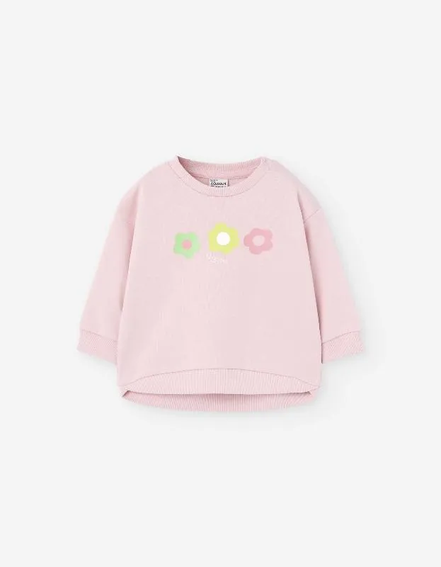 Pink Flower Sweatshirt