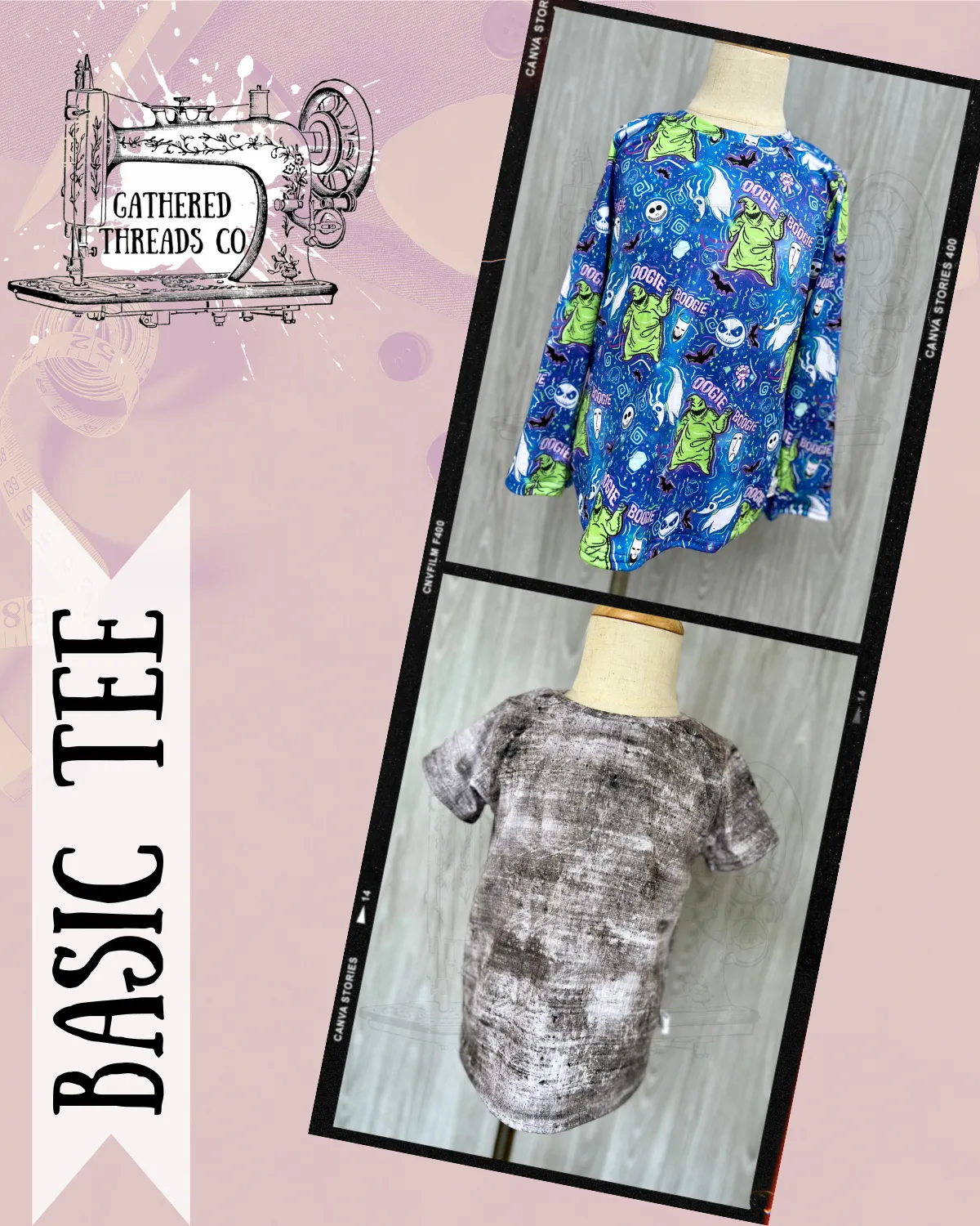 Pink Frosted Animals Basic Tops