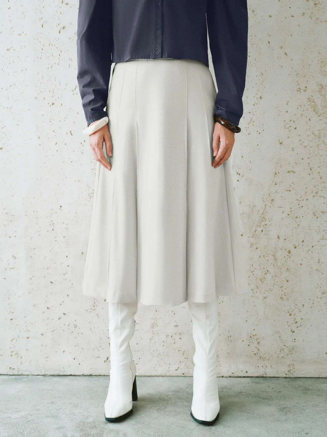 Pleated A-Line Skirts