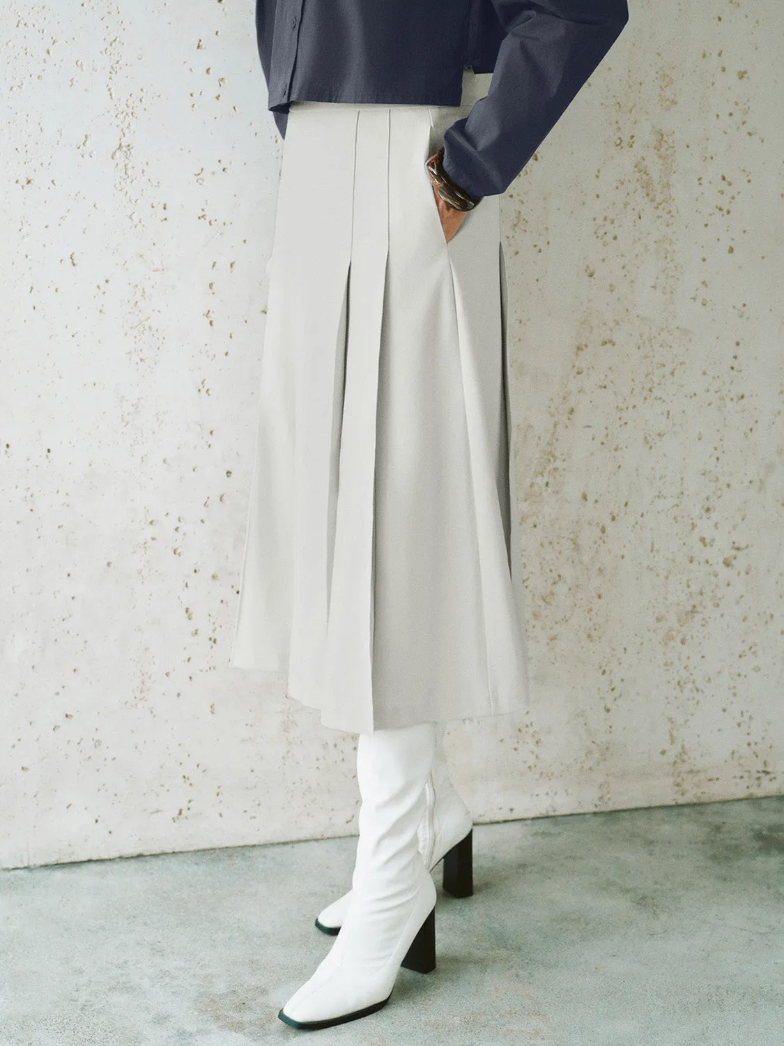 Pleated A-Line Skirts