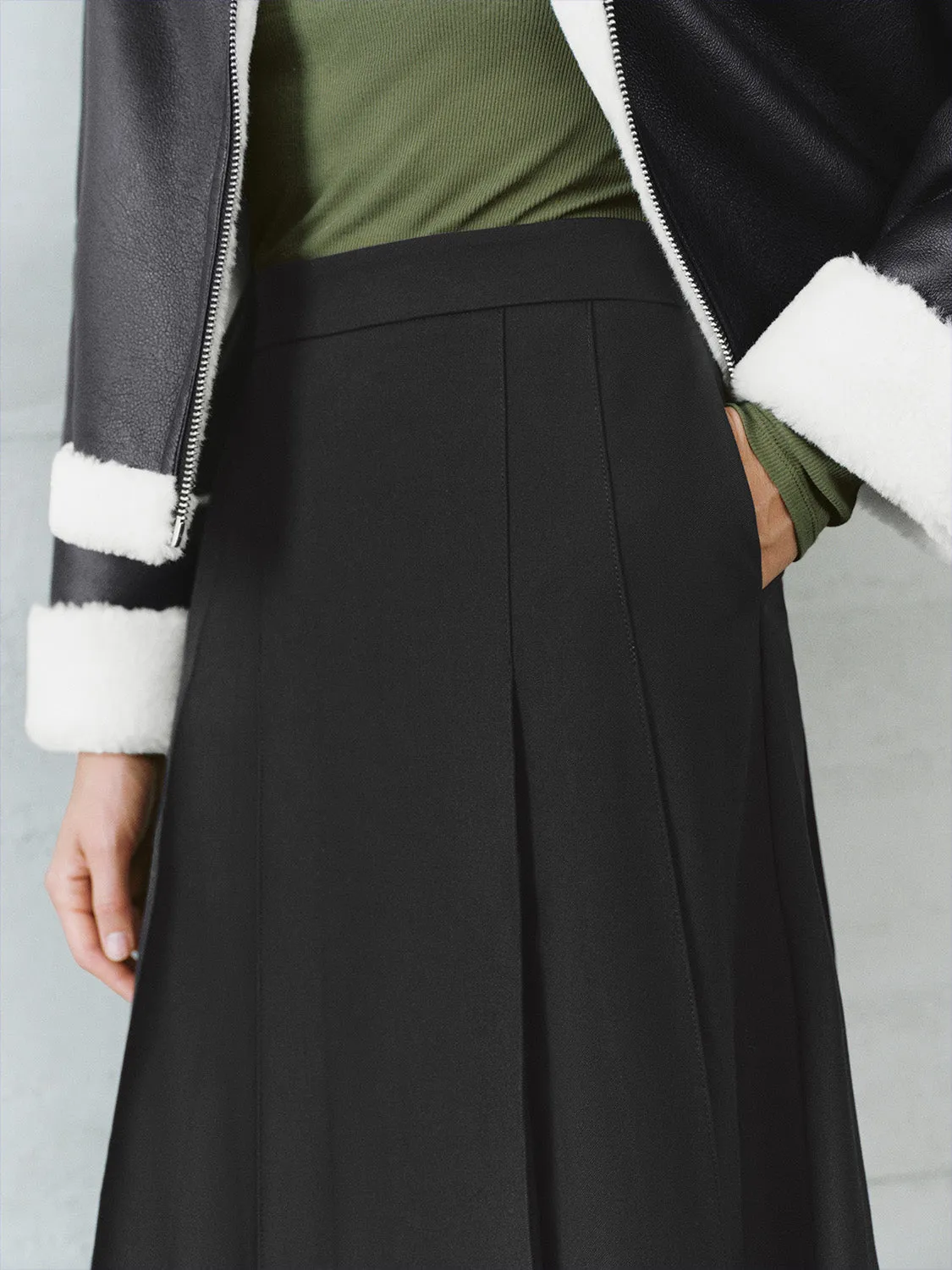 Pleated A-Line Skirts