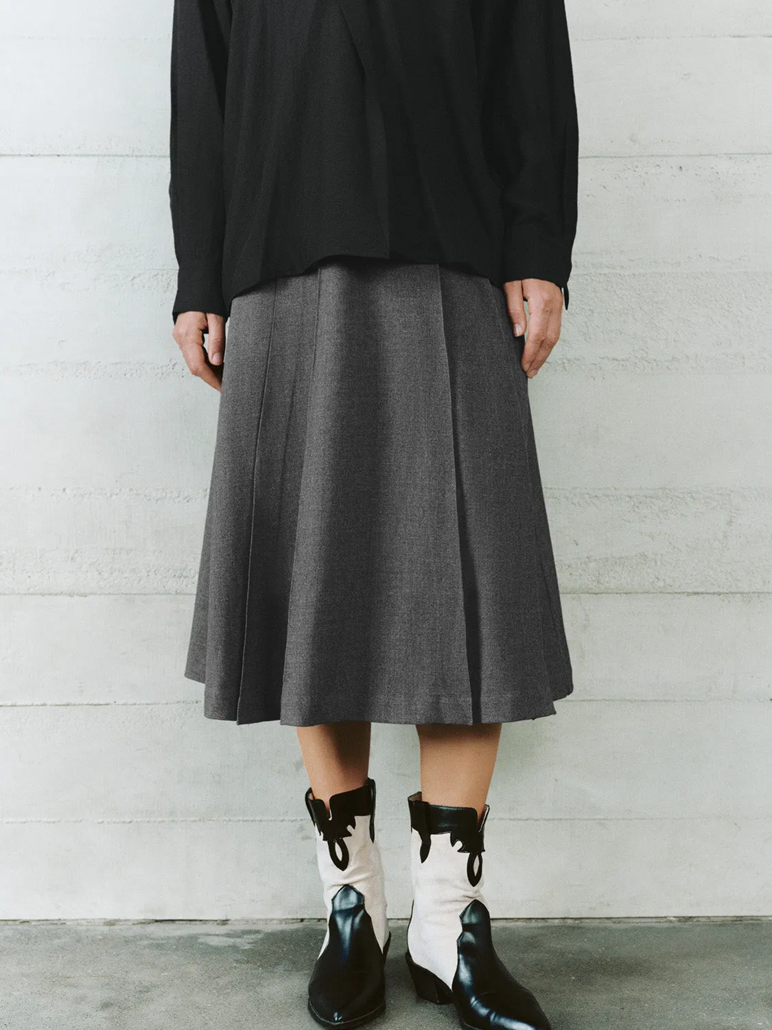 Pleated A-Line Skirts