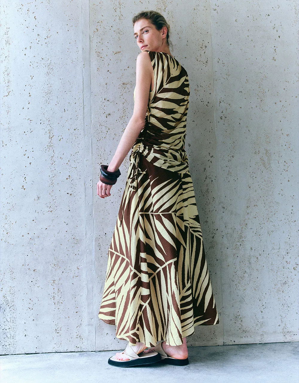 Printed Midi Loose A-Line Skirt