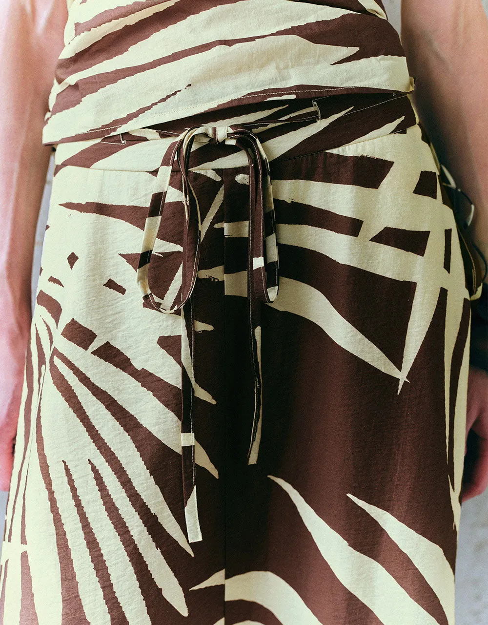 Printed Midi Loose A-Line Skirt
