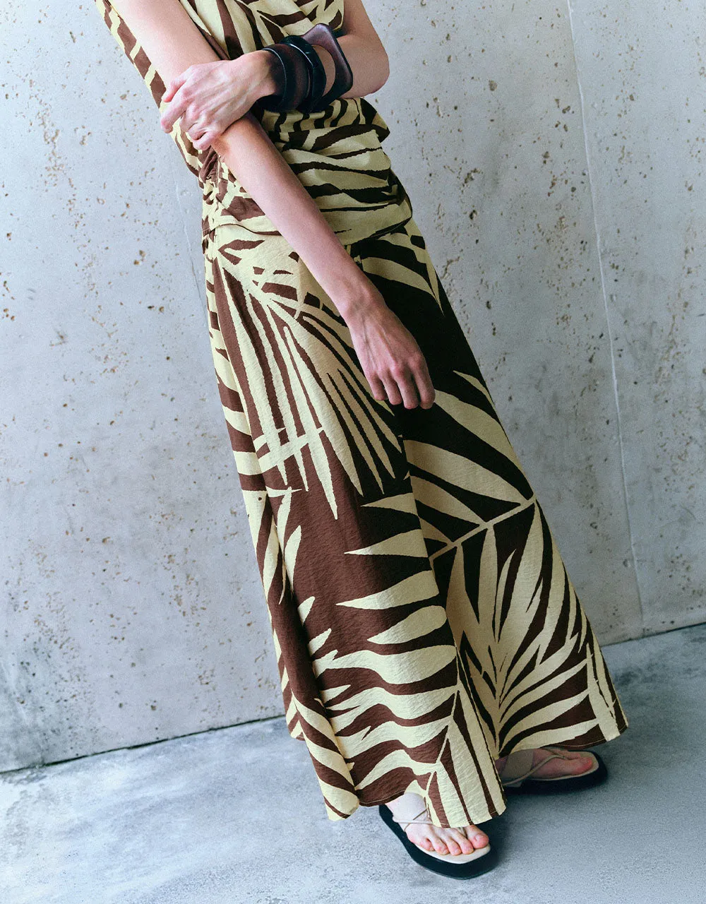 Printed Midi Loose A-Line Skirt