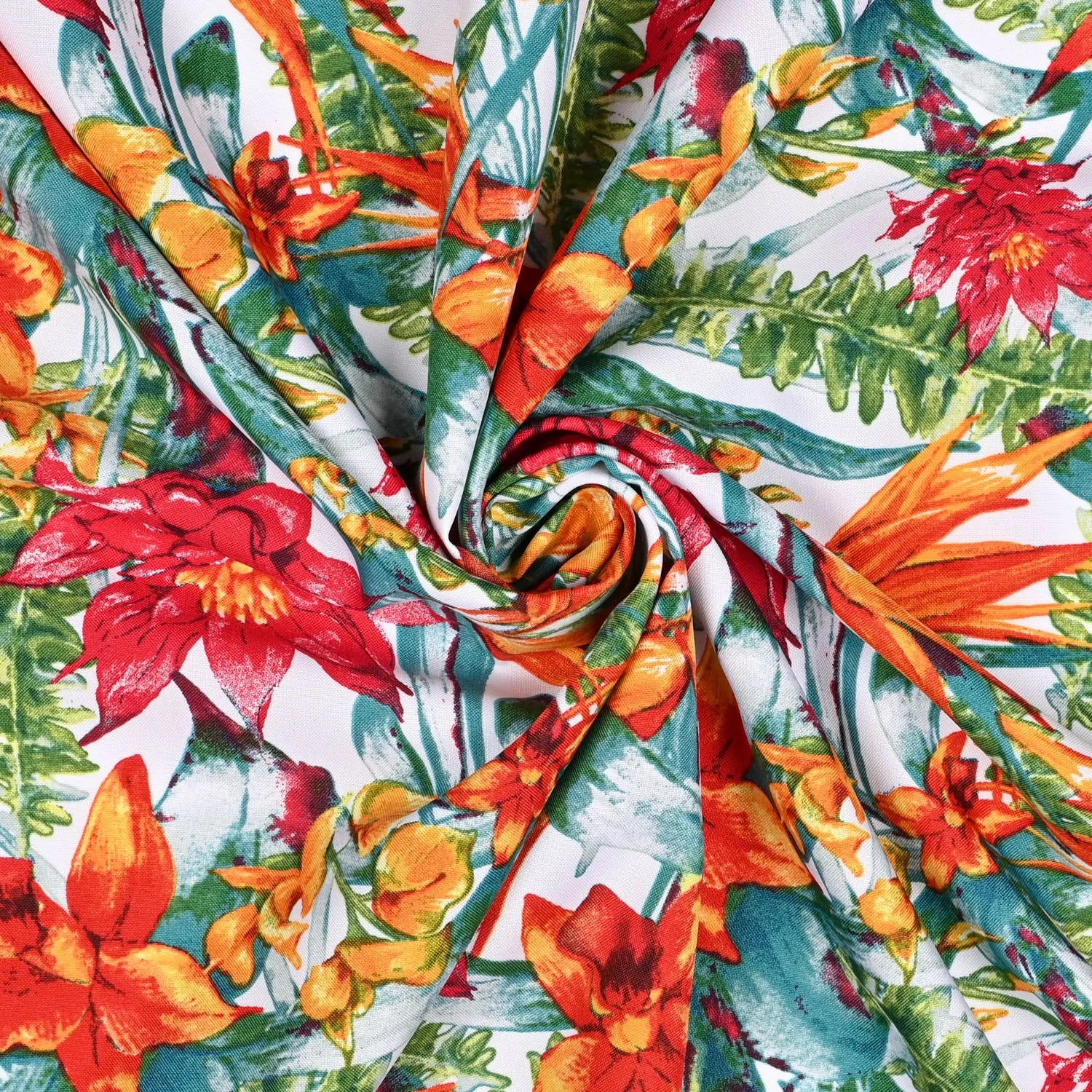 Printed Mini Matt Exotic Forest White
