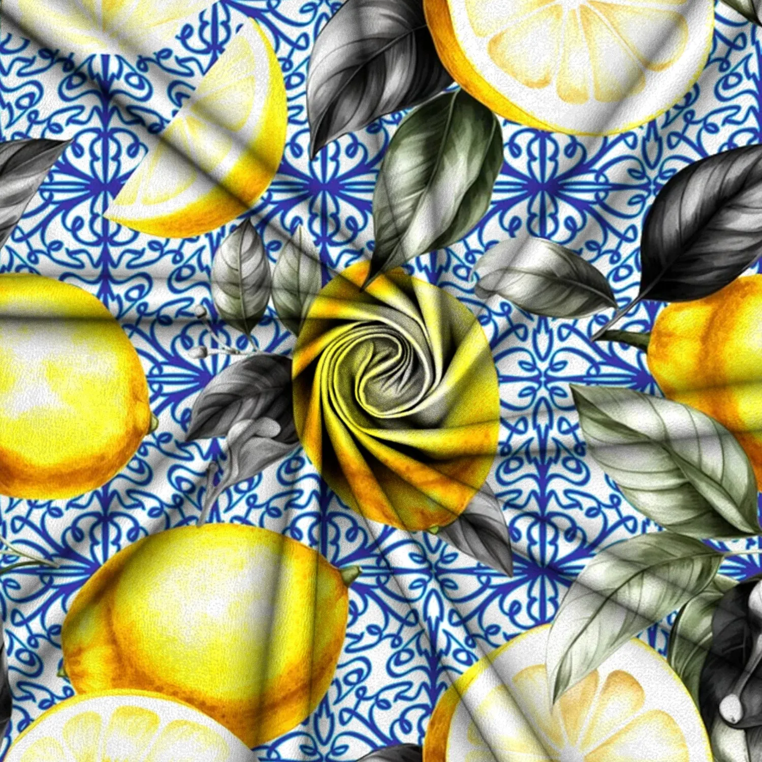 Printed Mini Matt Mediterranean Lemons