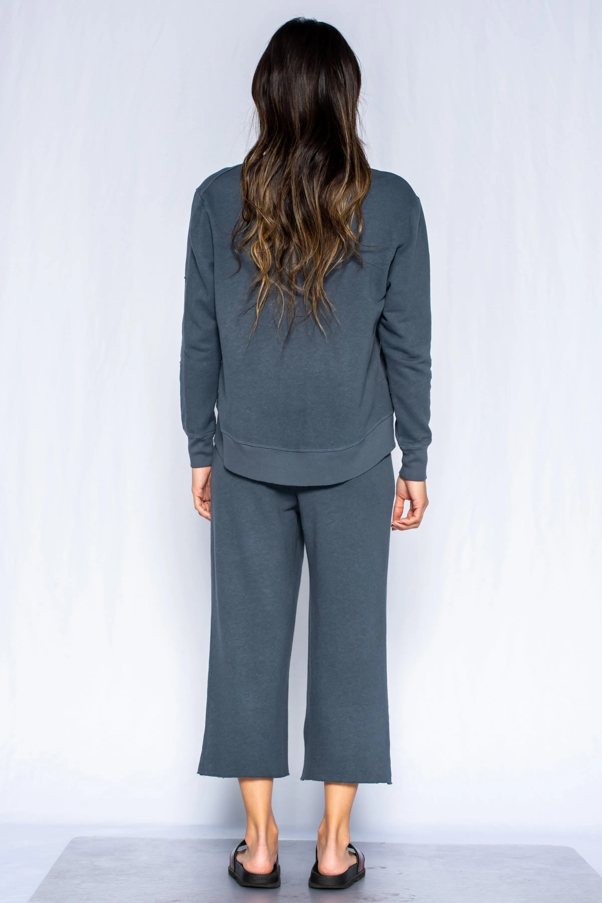 Pull On Crop Patched Pants