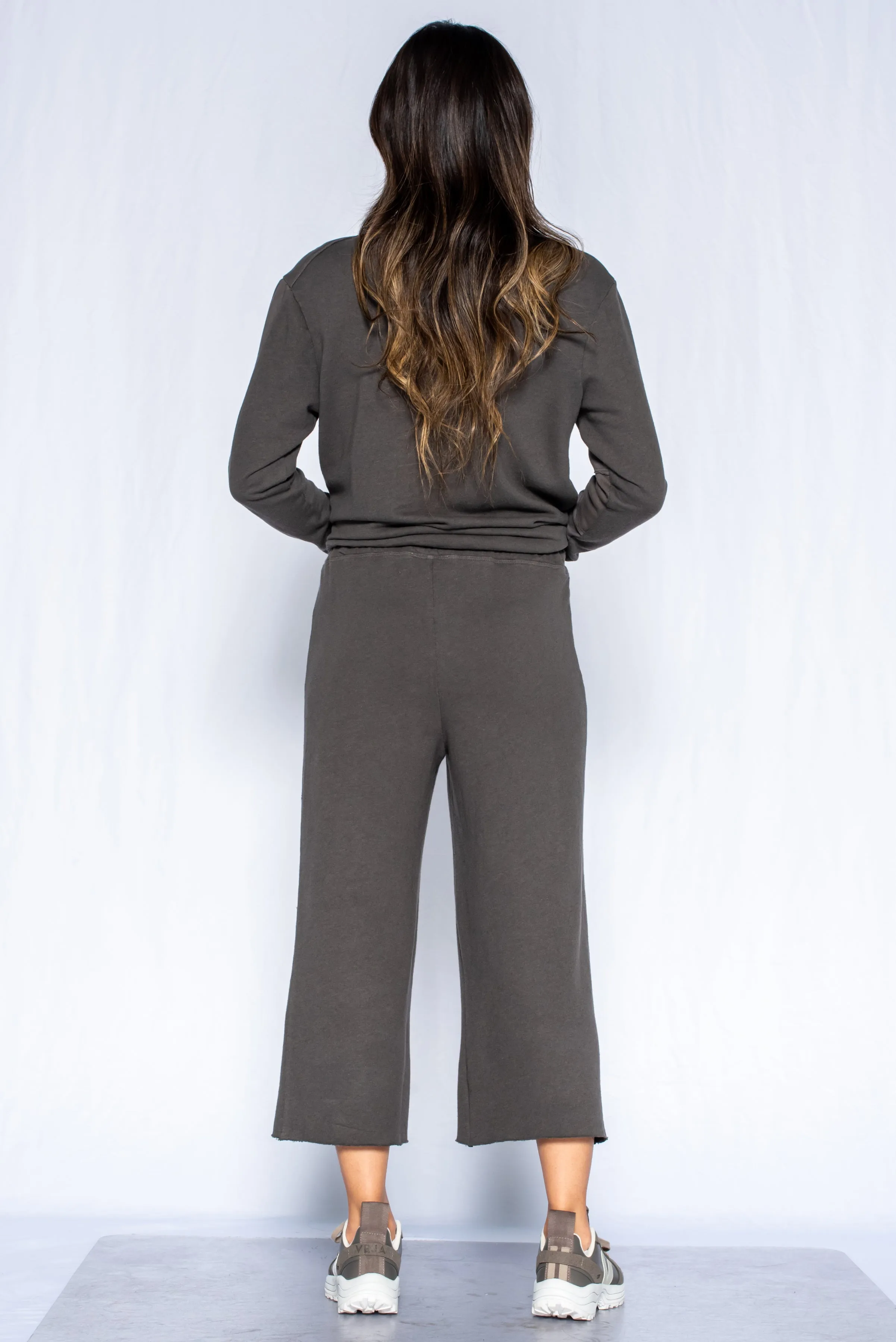 Pull On Crop Patched Pants