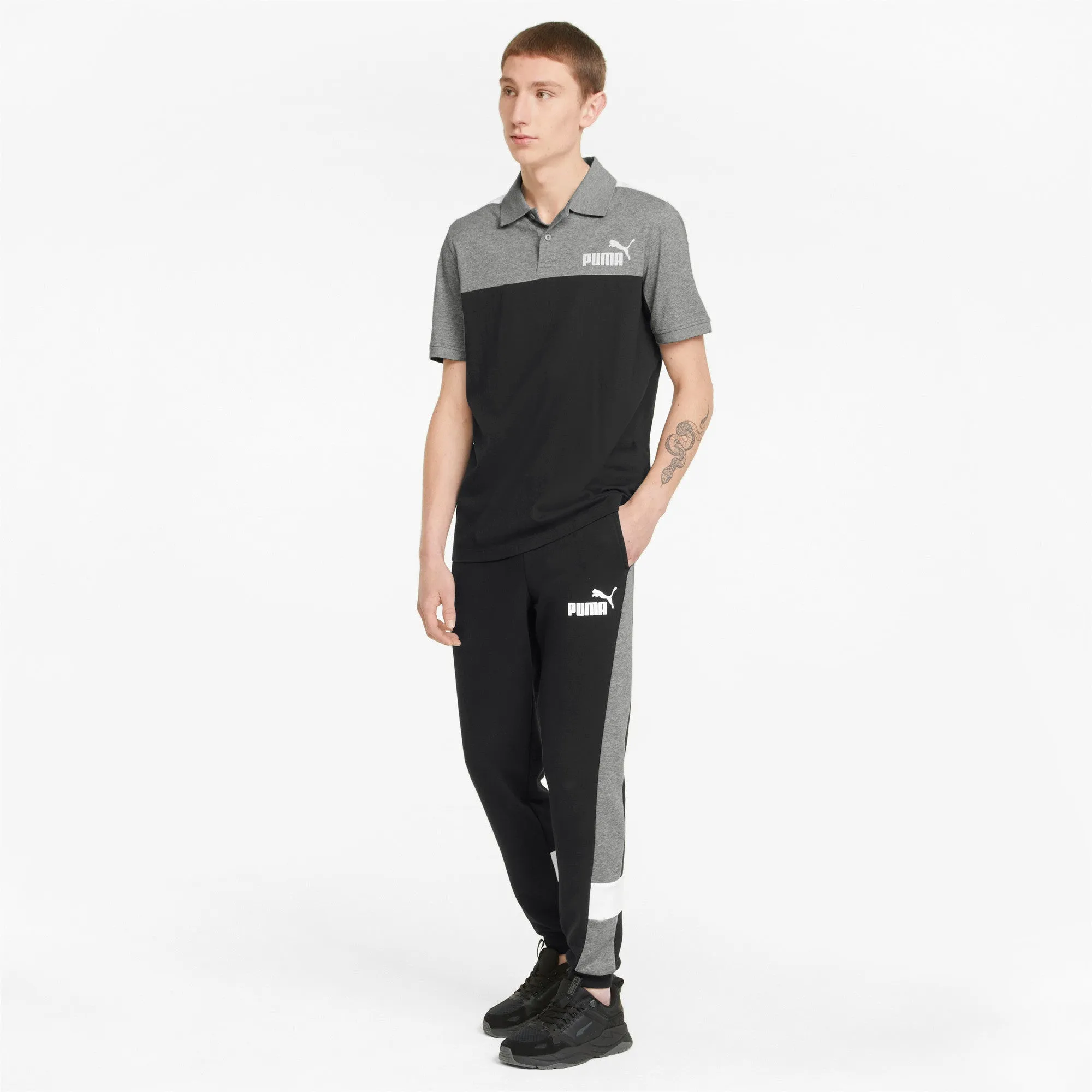 PUMA ESSENTIALS  MEN'S COLOURBLOCK SWEATPANTS