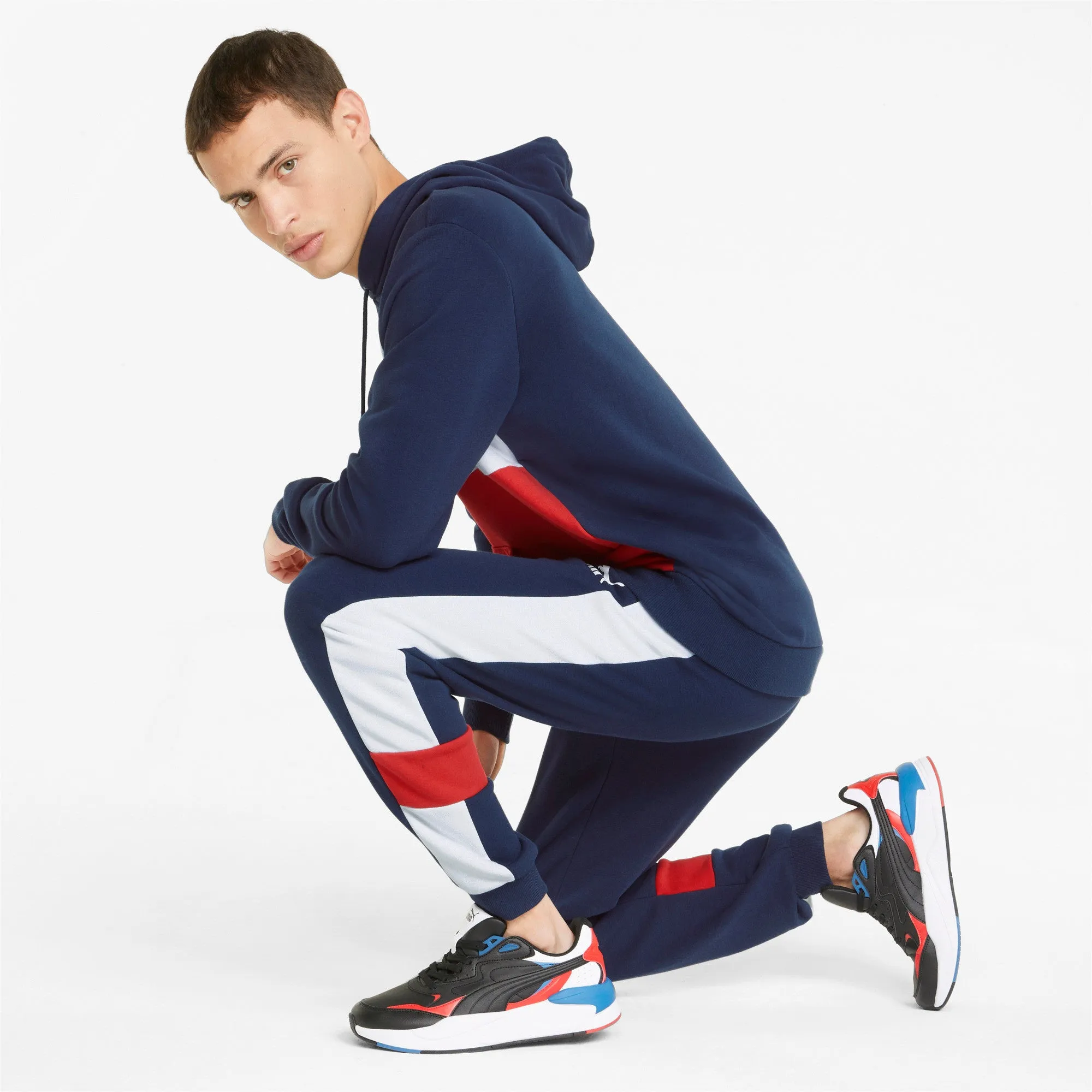 PUMA ESSENTIALS  MEN'S COLOURBLOCK SWEATPANTS