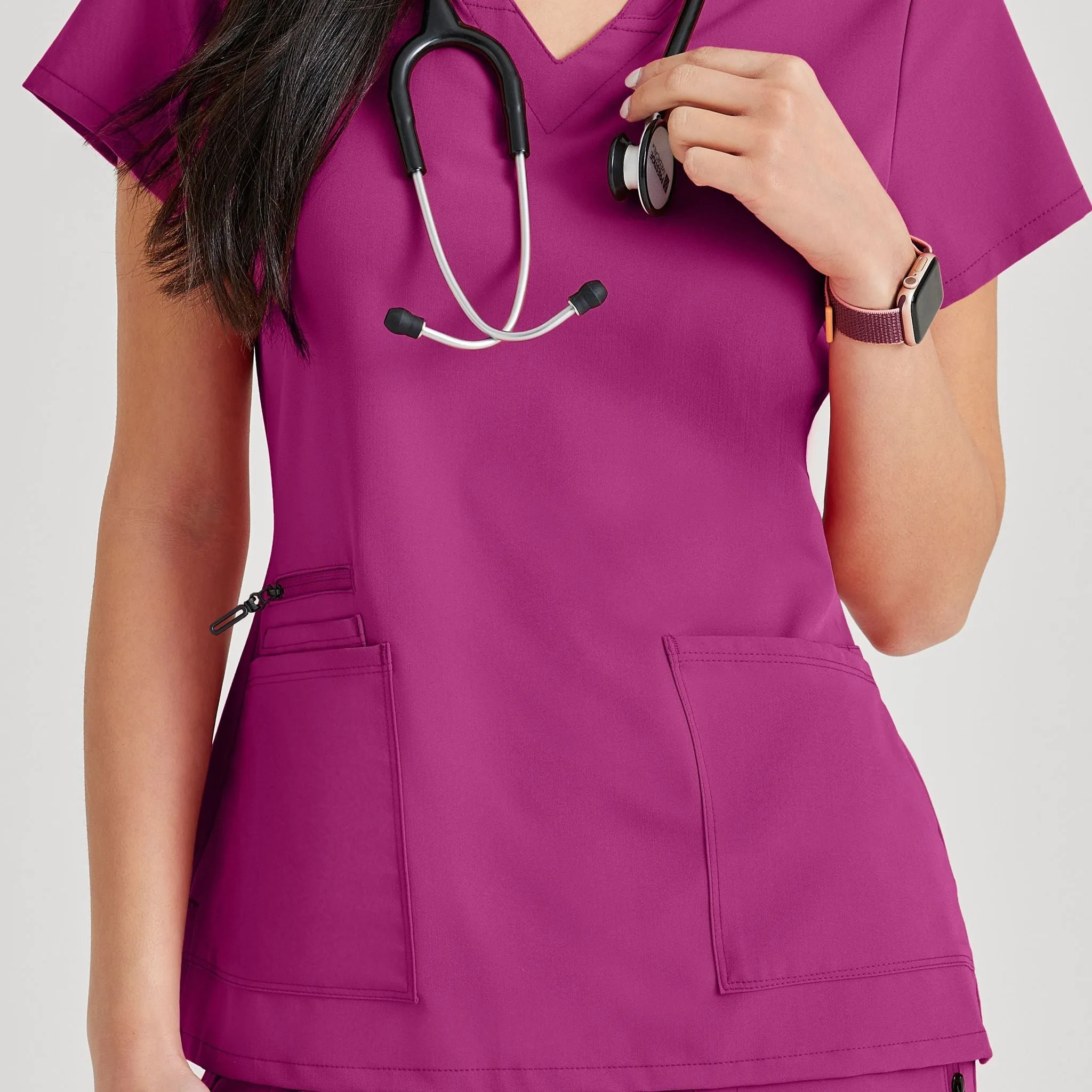 Purpose Scrub Top | Magenta Rush