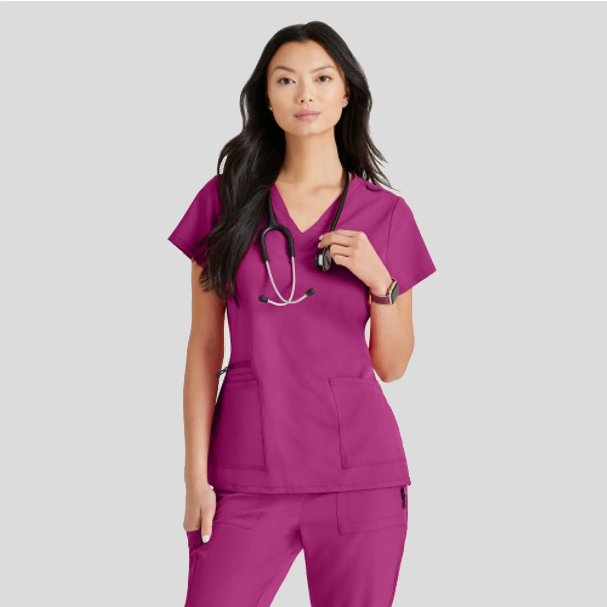 Purpose Scrub Top | Magenta Rush