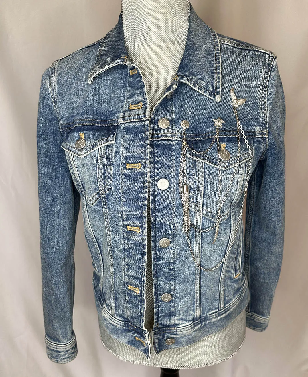"Coors Rodeo" Women's Fringe Denim Jacket