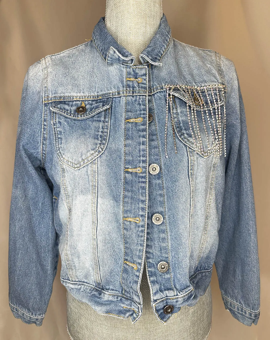 "Coors Rodeo" Women's Fringe Denim Jacket