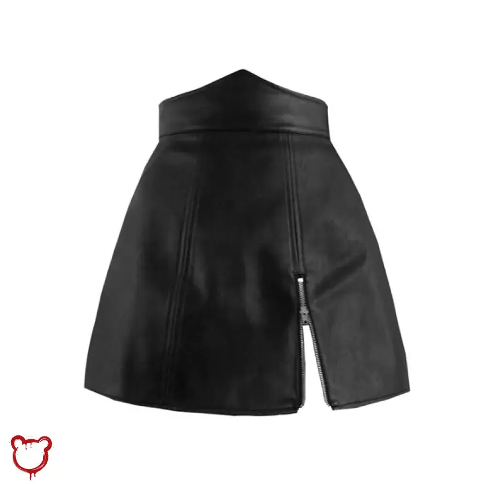 "Frighteners' Black/Red PU Mini Skirt"