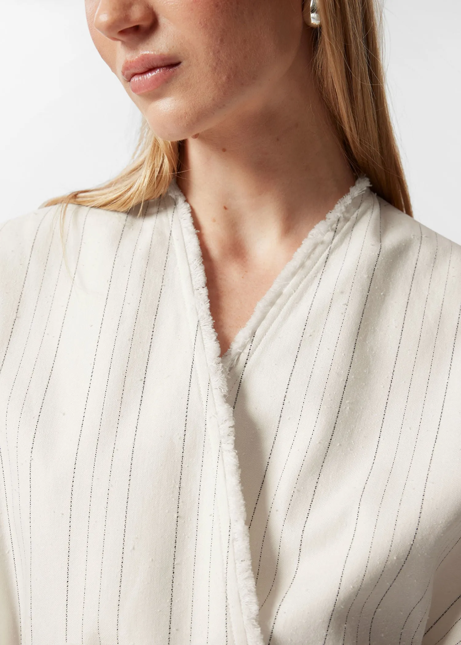Raw-Edge Wrap Waistcoat