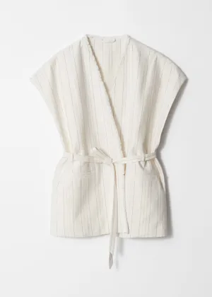 Raw-Edge Wrap Waistcoat