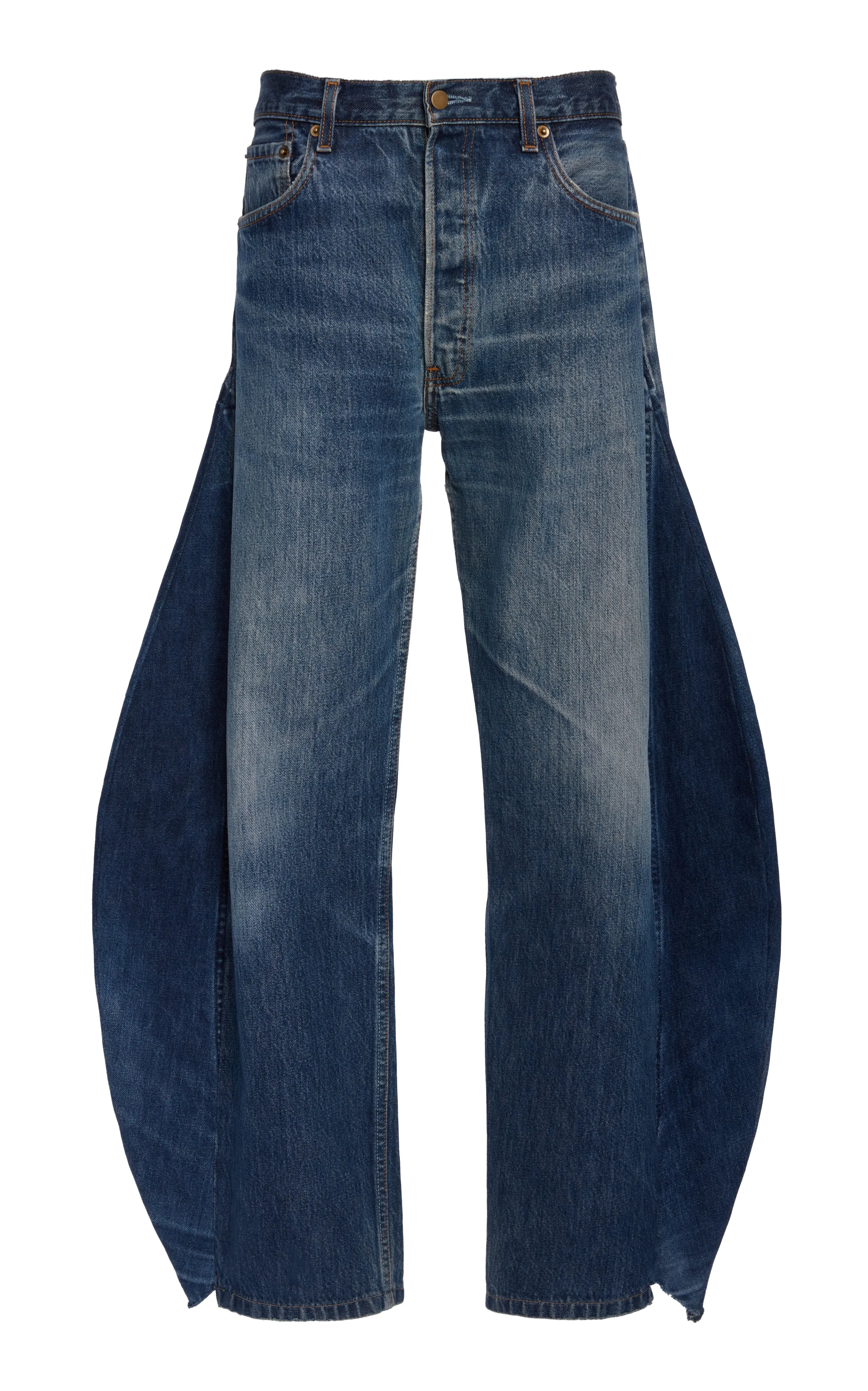 Recycled Jeans With Side Inserts Blue