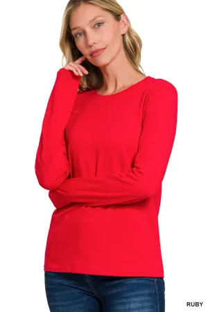 Red Basic Long Sleeve