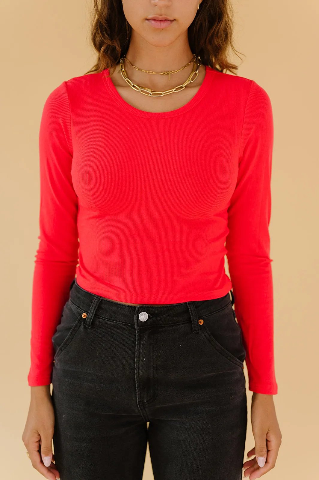 Red Hot Ribbed Top *RESTOCKED*