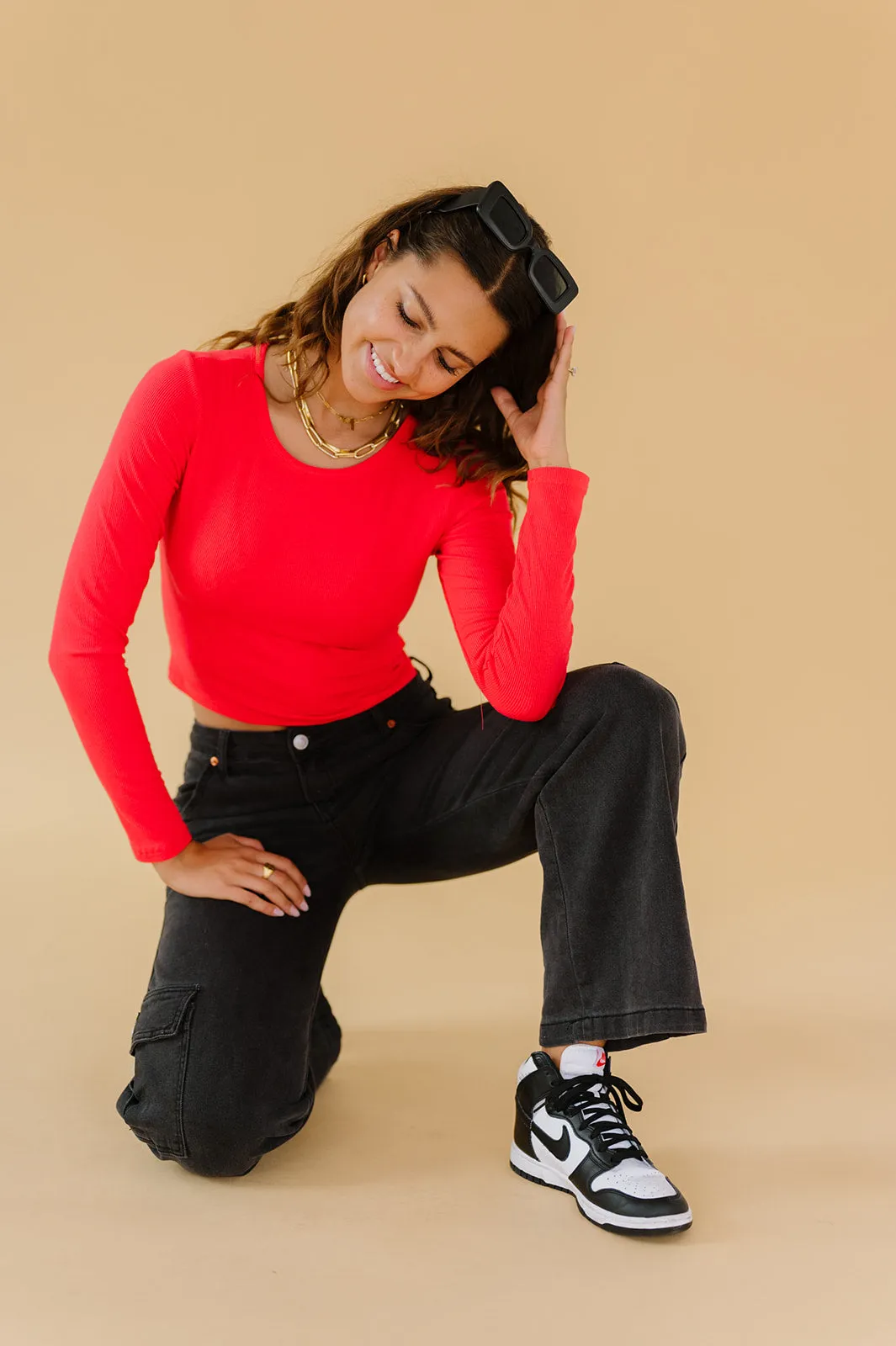 Red Hot Ribbed Top *RESTOCKED*