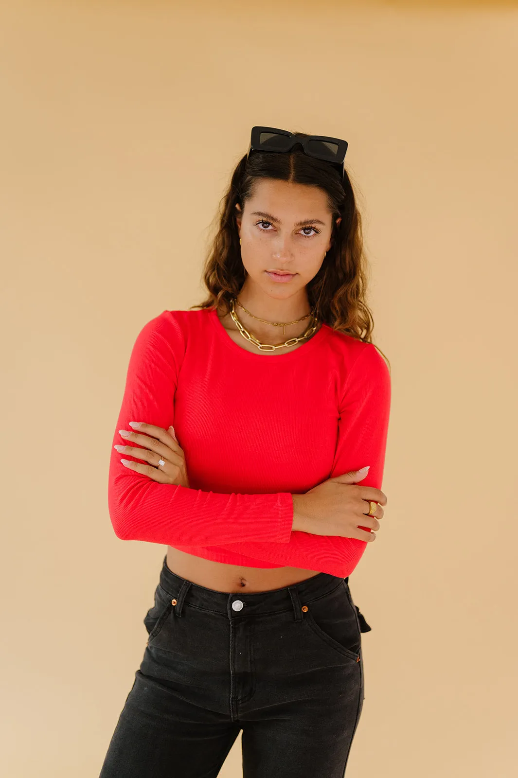 Red Hot Ribbed Top *RESTOCKED*