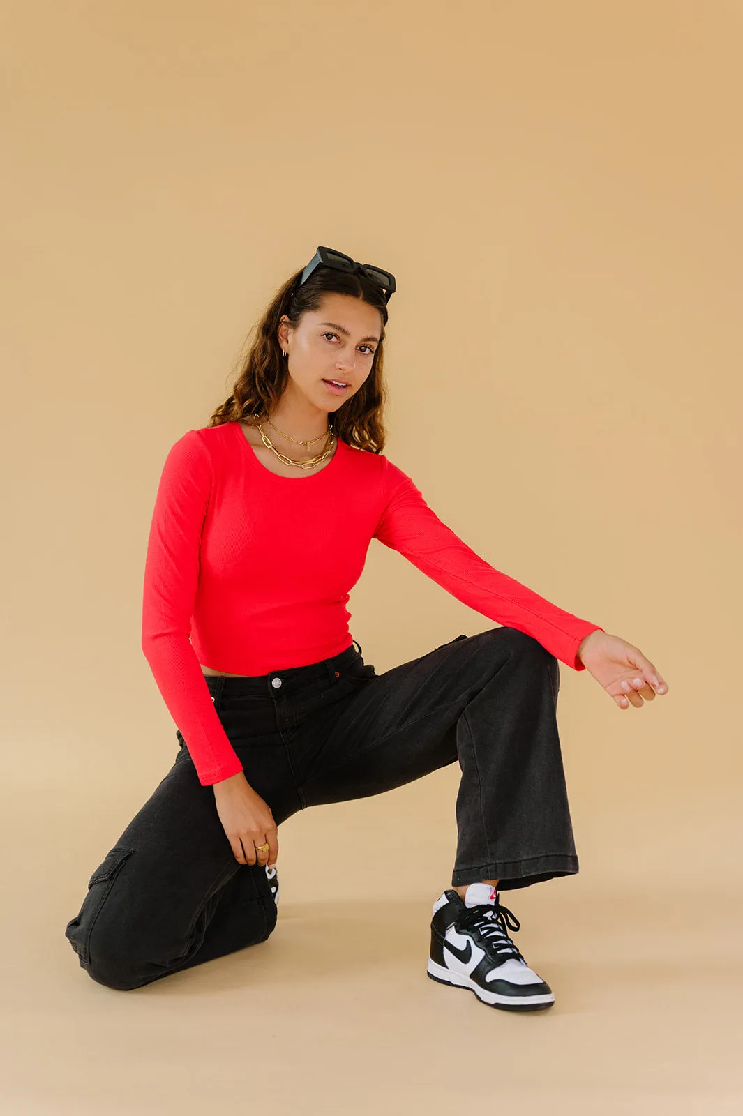 Red Hot Ribbed Top *RESTOCKED*