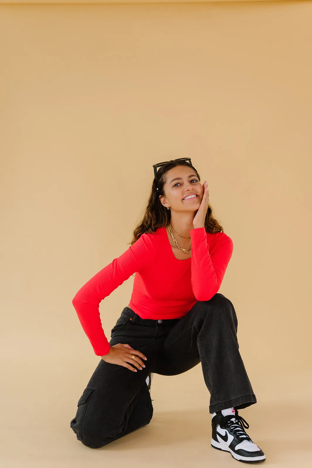 Red Hot Ribbed Top *RESTOCKED*
