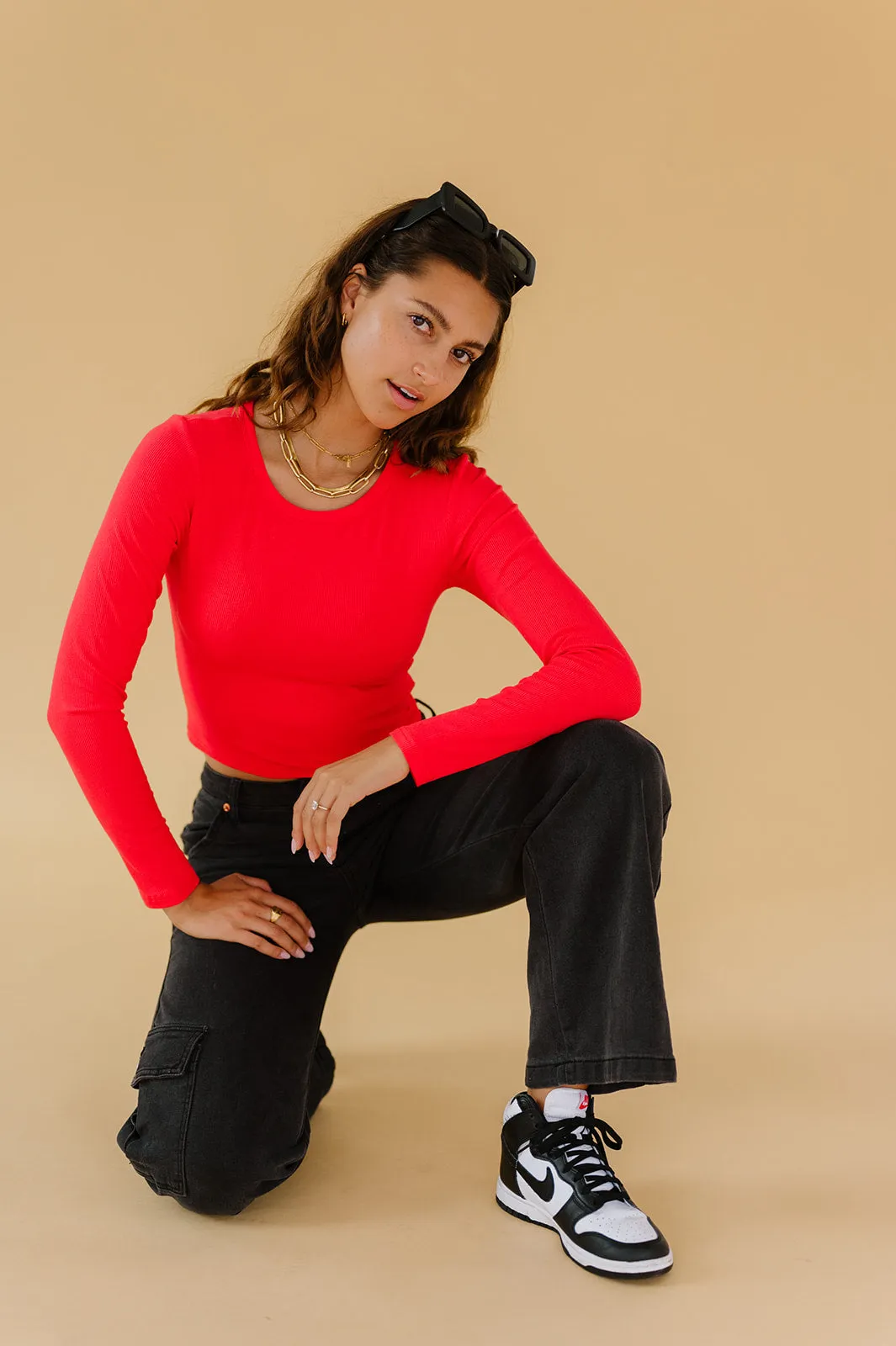 Red Hot Ribbed Top *RESTOCKED*