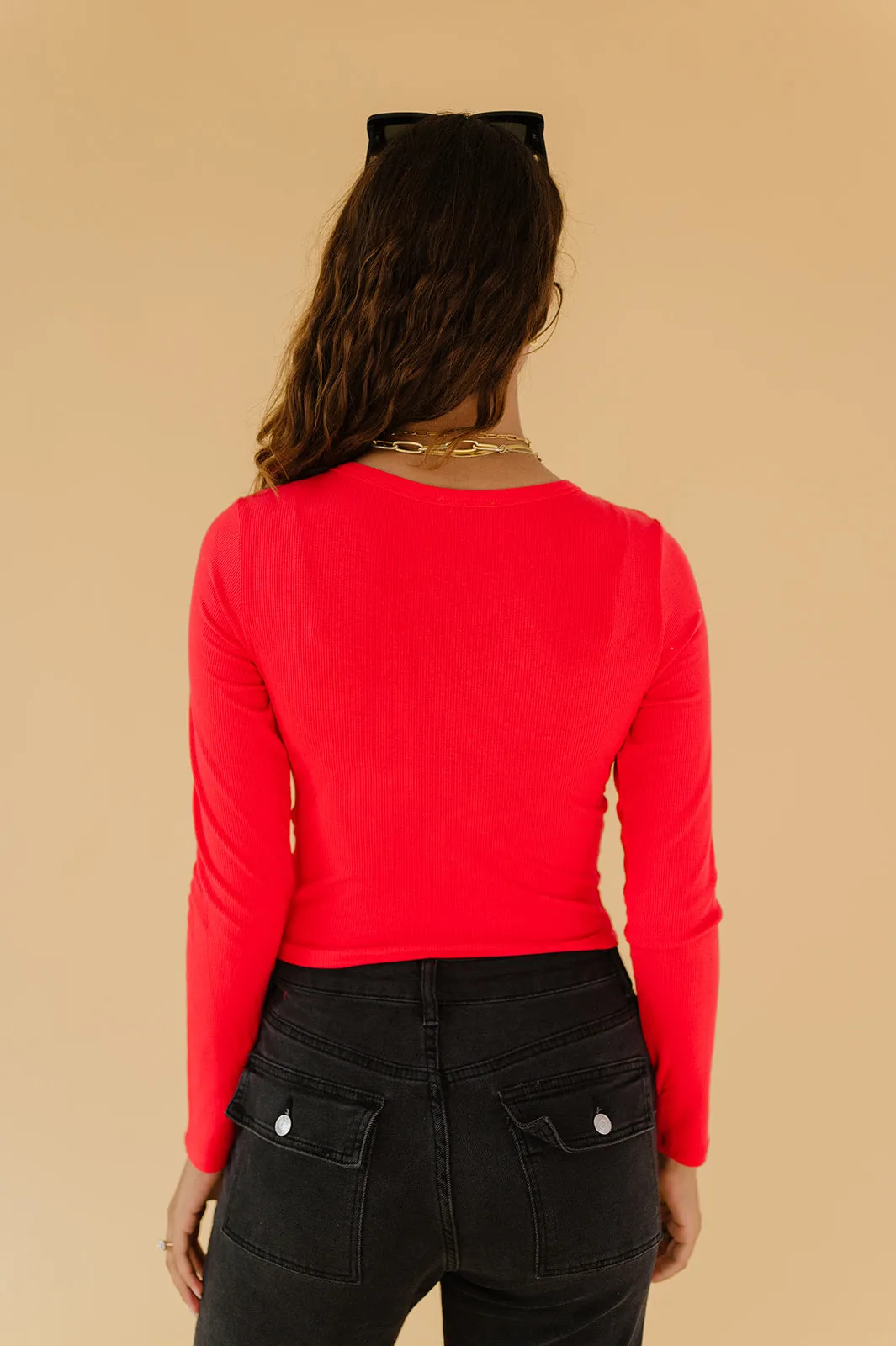 Red Hot Ribbed Top *RESTOCKED*