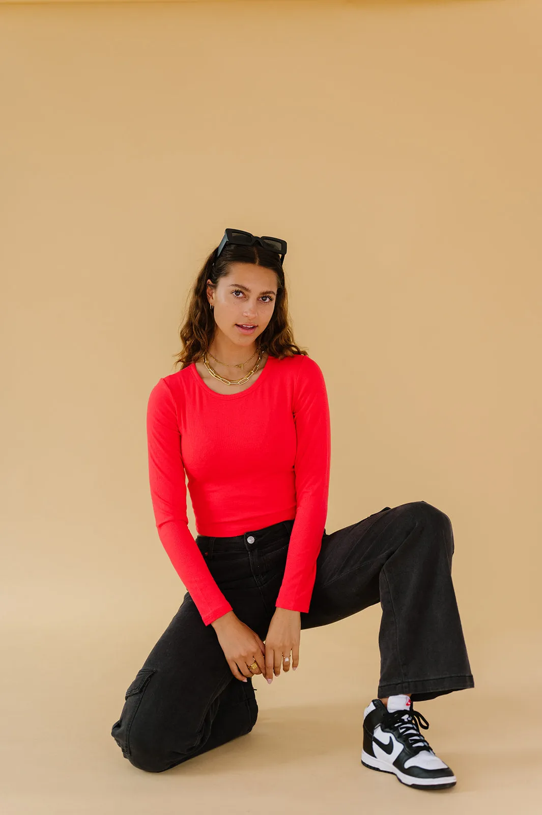 Red Hot Ribbed Top *RESTOCKED*