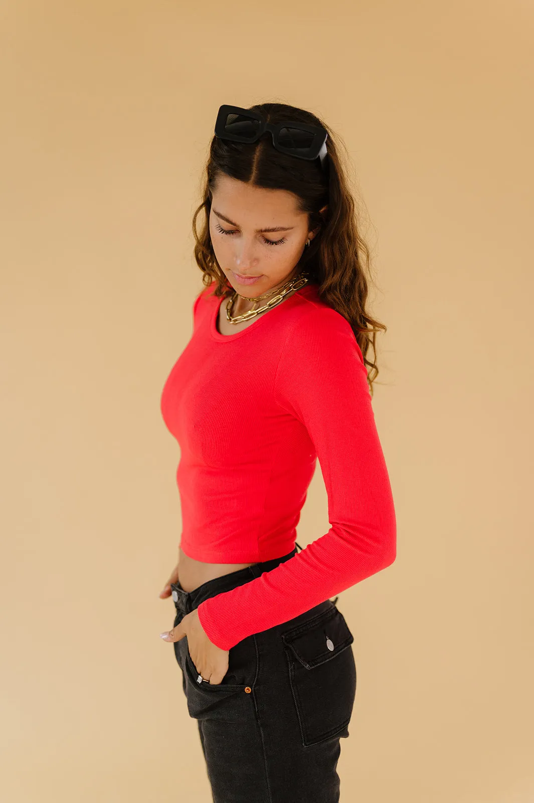 Red Hot Ribbed Top *RESTOCKED*